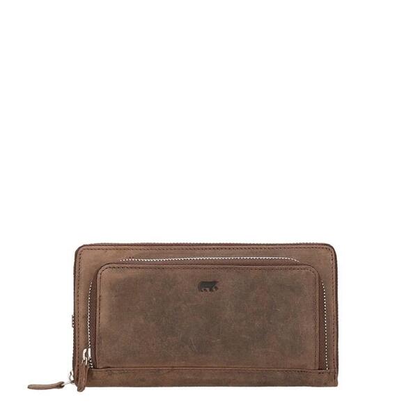 Product image 1 of Bear Design Dark Nature Ritsportemonnee bruin