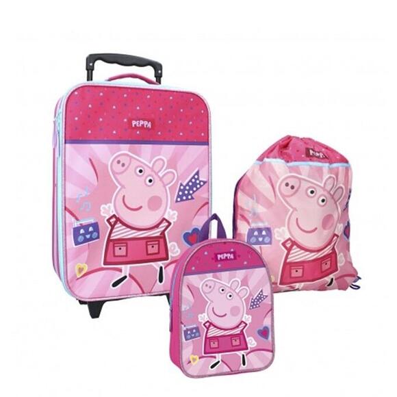 Product image 1 of Disney Trolley Koffer Set Peppa pink