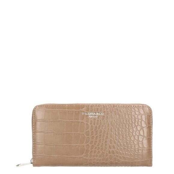 Product image 1 of Flora & Co Croco Portemonnee Ziparound taupe