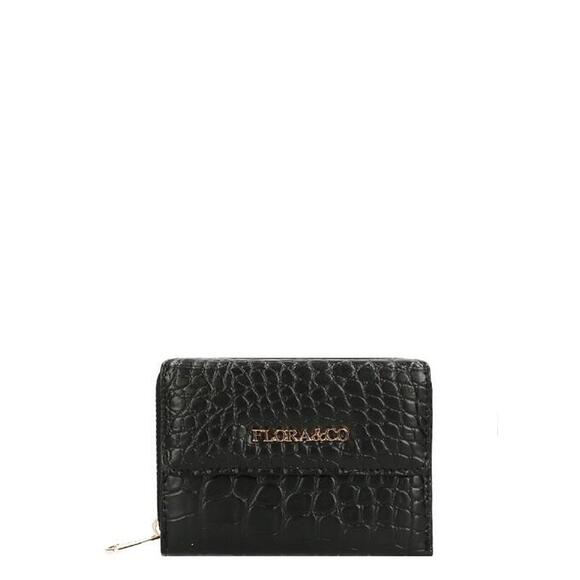 Product image 1 of Flora & Co Croco Portemonnee zwart