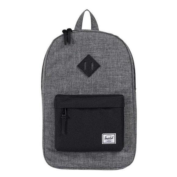 Product image 1 of Herschel Supply Co. Heritage Mid-Volume Rugzak raven crosshatch/black pebbled leather