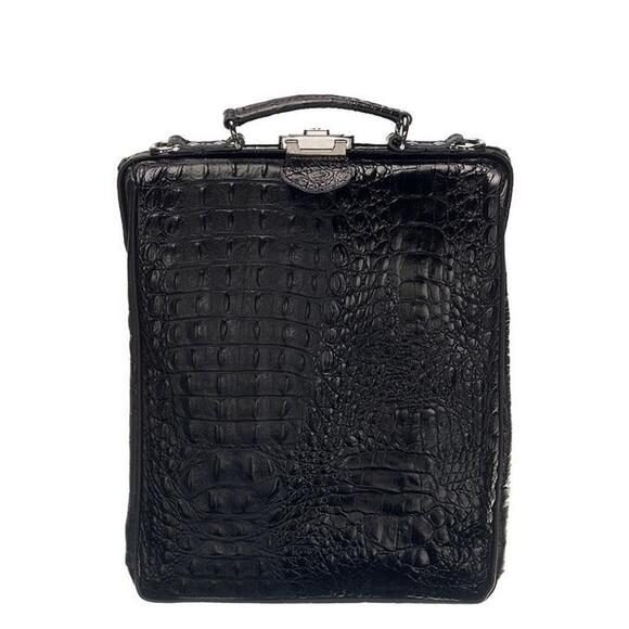 Product image 1 of Mutsaers On The Bag Leather Backpack zwart croco
