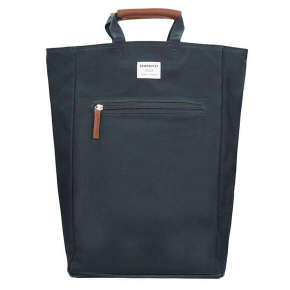 Product image 1 of Sandqvist Tony Backpack blue with cognac brown leather