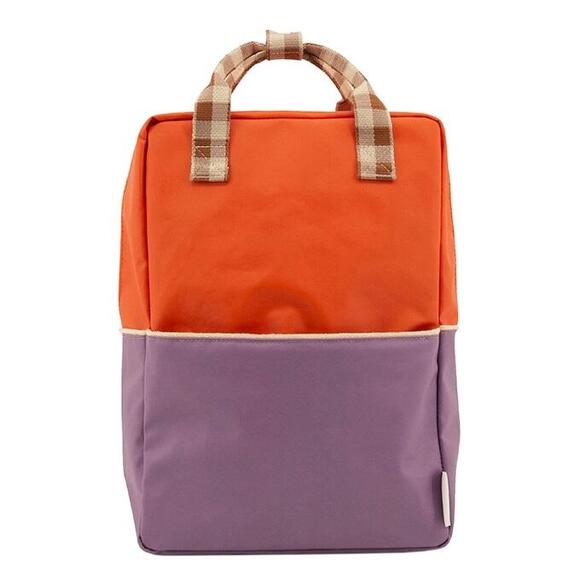 Product image 1 of Sticky Lemon Colourblocking Backpack Large orange juice plum purple schoolbus brown